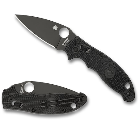 Spyderco 2024 Spyderco Manix 2 Lightweight Black Black Blade Plain SPY-C101PBBK2